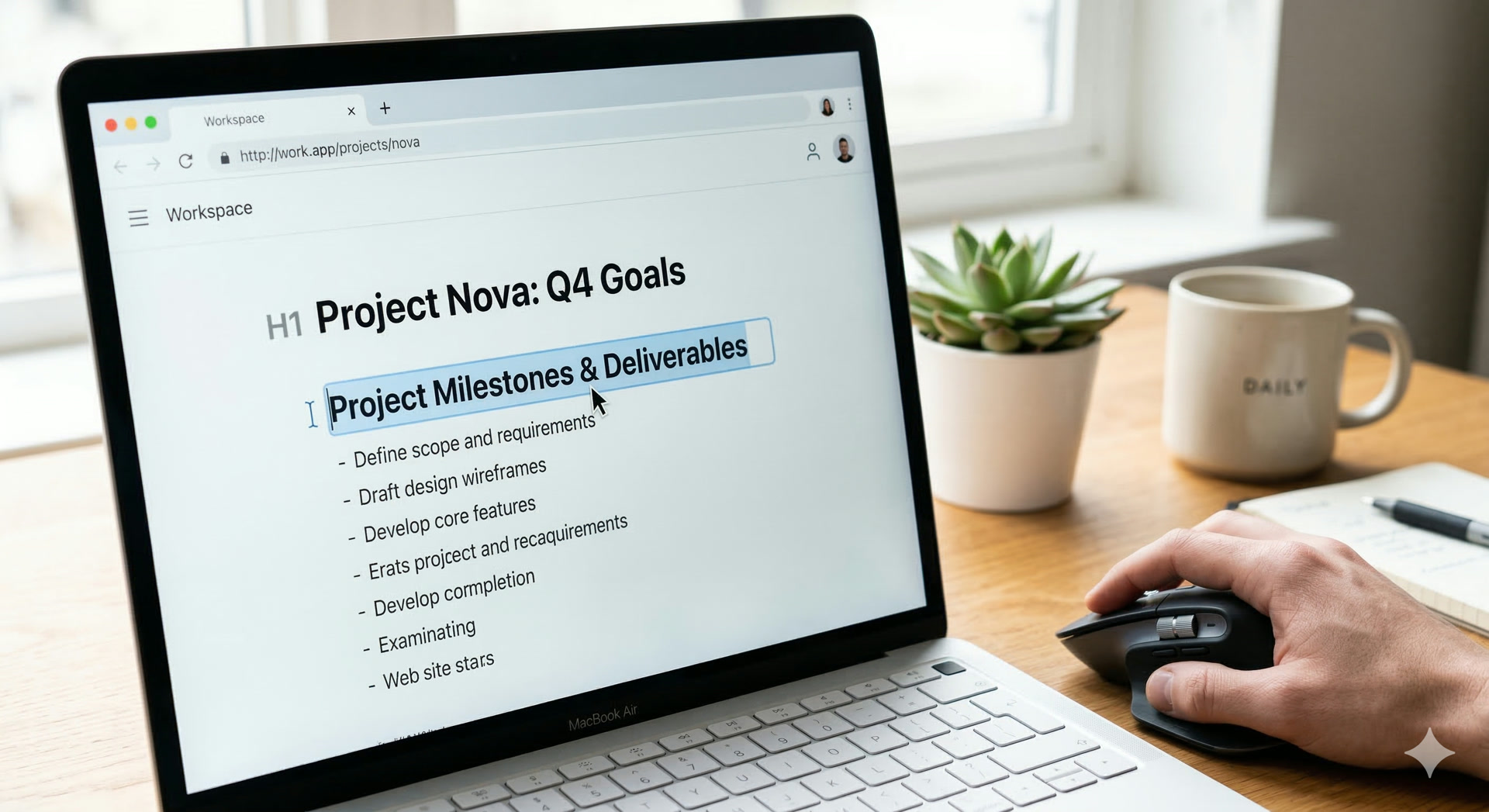 Simple point-and-click editing